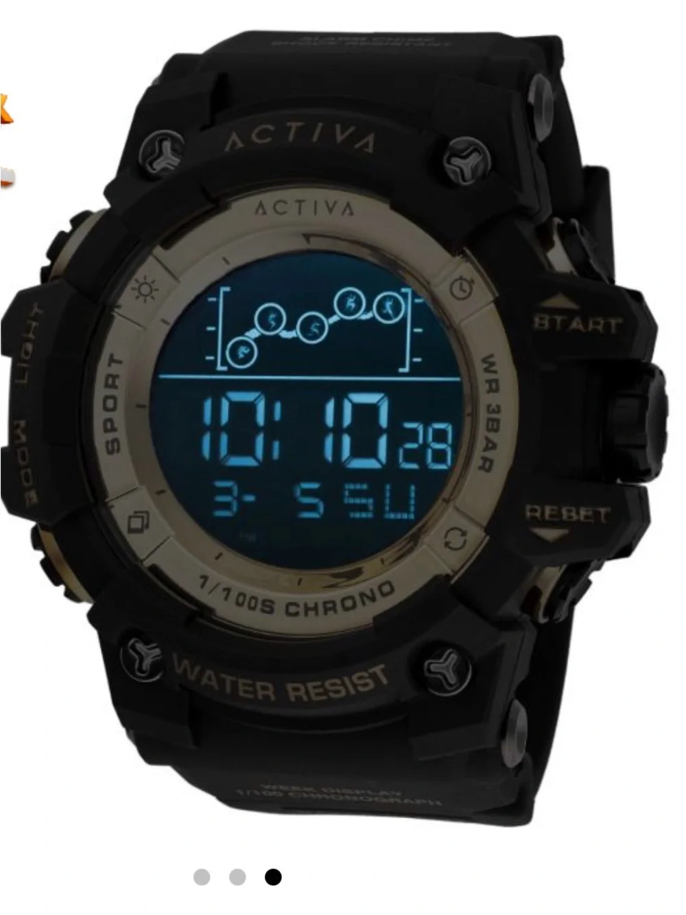 Activa X Invicta Digital Men's Watch - 50mm, Black (AIC-ACW8082-005)